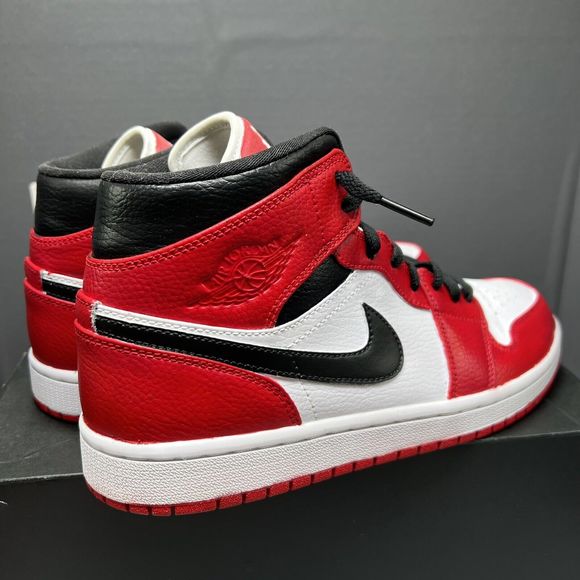 AIR JORDAN 1 MID CHICAGO Custom Red White Black 554724-126 Men Size 8 In OG Box main image 9